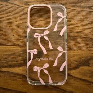 Elevated Faith Pink Bow iPhone 14 Pro Case